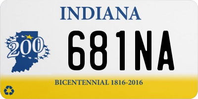 IN license plate 681NA