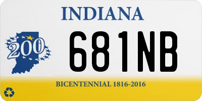 IN license plate 681NB