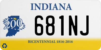 IN license plate 681NJ