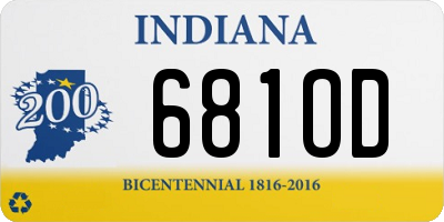 IN license plate 681OD