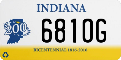 IN license plate 681OG