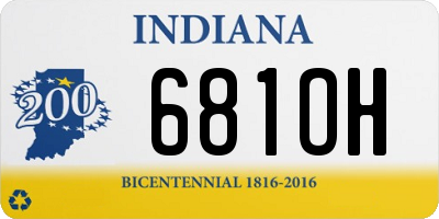 IN license plate 681OH