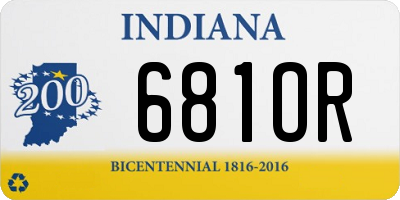 IN license plate 681OR