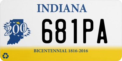 IN license plate 681PA