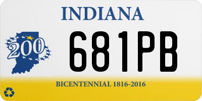 IN license plate 681PB