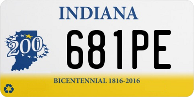 IN license plate 681PE