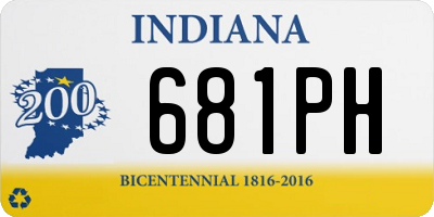 IN license plate 681PH