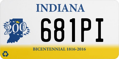 IN license plate 681PI