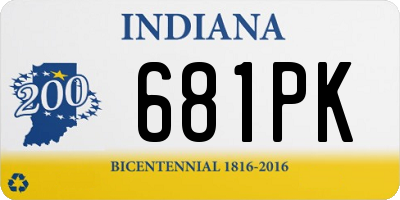 IN license plate 681PK