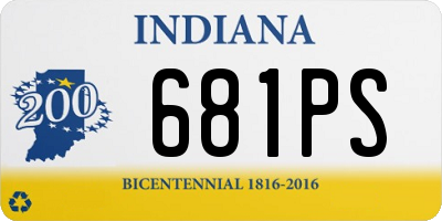 IN license plate 681PS