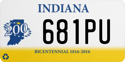 IN license plate 681PU
