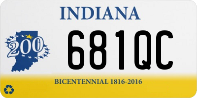 IN license plate 681QC