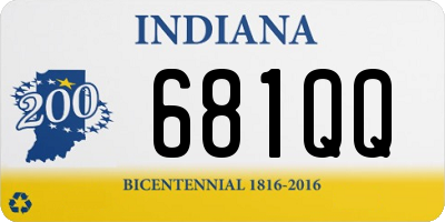 IN license plate 681QQ