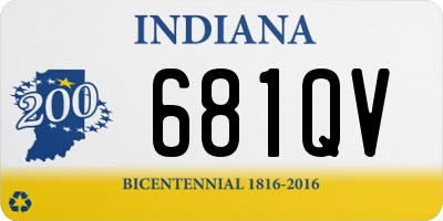 IN license plate 681QV