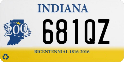 IN license plate 681QZ