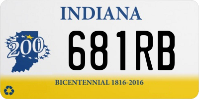 IN license plate 681RB