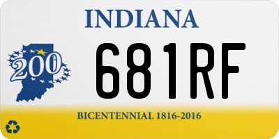 IN license plate 681RF