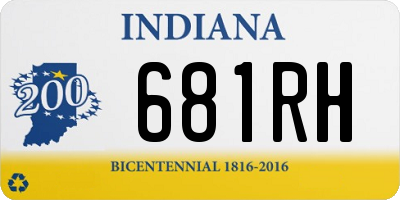 IN license plate 681RH