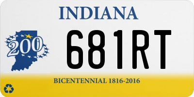 IN license plate 681RT