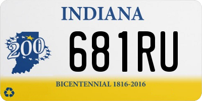 IN license plate 681RU