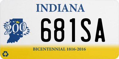 IN license plate 681SA