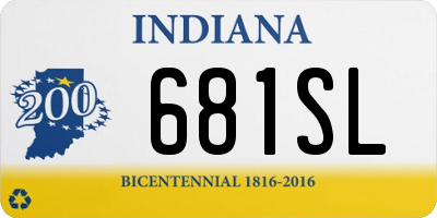 IN license plate 681SL