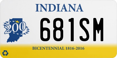 IN license plate 681SM