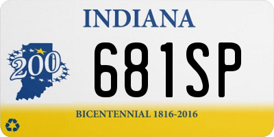 IN license plate 681SP