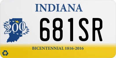 IN license plate 681SR