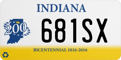 IN license plate 681SX