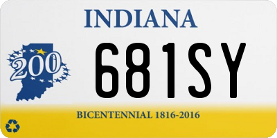 IN license plate 681SY