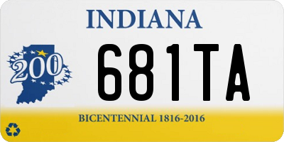 IN license plate 681TA