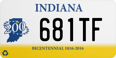 IN license plate 681TF