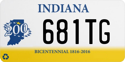 IN license plate 681TG