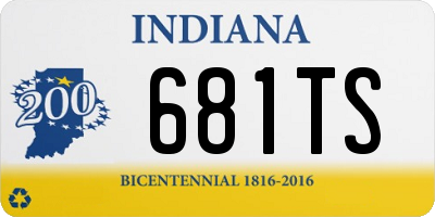 IN license plate 681TS