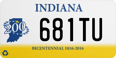 IN license plate 681TU