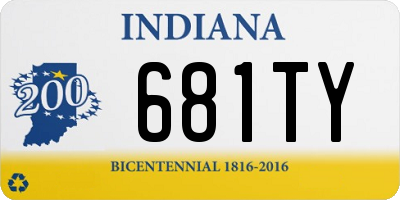 IN license plate 681TY