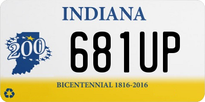 IN license plate 681UP