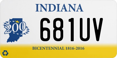 IN license plate 681UV
