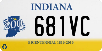 IN license plate 681VC