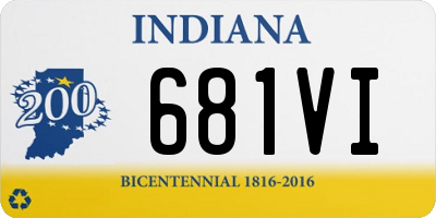 IN license plate 681VI