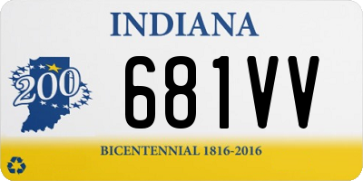 IN license plate 681VV