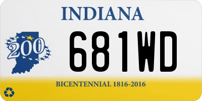 IN license plate 681WD