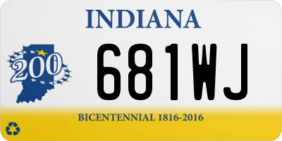 IN license plate 681WJ