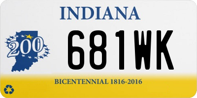 IN license plate 681WK