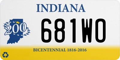 IN license plate 681WO
