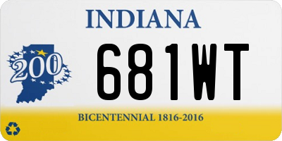 IN license plate 681WT