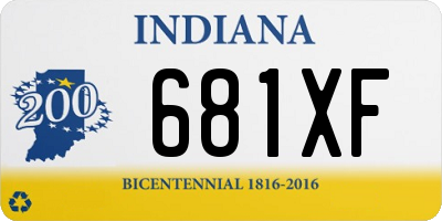 IN license plate 681XF