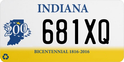 IN license plate 681XQ