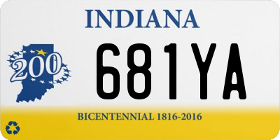 IN license plate 681YA